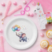 Kleine Erdnussbaby-Elefantendusche Pappteller (Party)