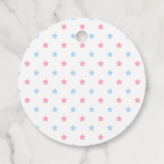 kleine Erdnusszwillinge Pink & Blue Danke Geschenkanhänger (Rückseite)