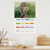Kleine Eule Aquarell-Kalender 2016 Poster (Küche)