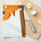 Kleine Eule auf einer Zweige Handtuch (Viertel Falte)