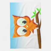 Kleine Eule auf einer Zweige Handtuch (Vertikal)