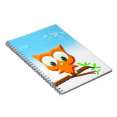 Kleine Eule auf einer Zweige Notizblock (Rechte Seite)