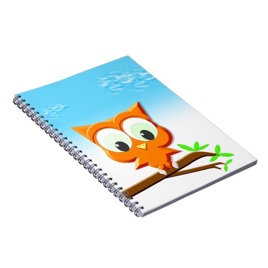 Kleine Eule auf einer Zweige Notizblock (Rechte Seite)