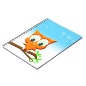 Kleine Eule auf einer Zweige Notizblock (Linke Seite)