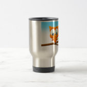 Kleine Eule auf einer Zweige Reisebecher (Mittel)