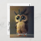 Kleine Eule. Postkarte (Vorne/Hinten)