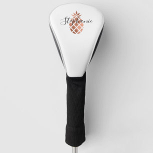 Kleine falsche Rosen-Goldfolie-Ananas Personalisie Golf Headcover