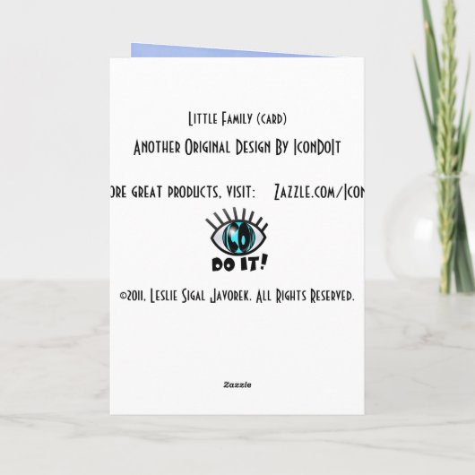 Kleine Familie (neue Babykarte) Karte (Rückseite)