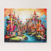 kleine Fantasy-Märchenstadt Puzzle (Horizontal)