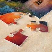 kleine Fantasy-Märchenstadt Puzzle (Seite)