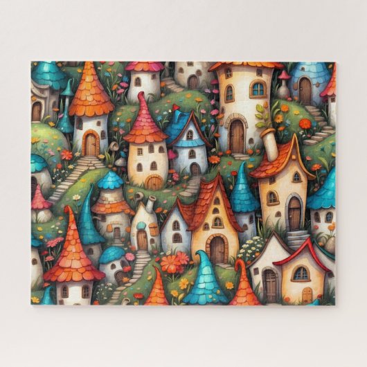 kleine Fantasy-Märchenstadt Puzzle (Horizontal)