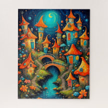 kleine Fantasy-Märchenstadt