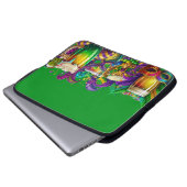 KLEINE, FARBENE MARDI GRAS GETRÄNKE LAPTOPSCHUTZHÜLLE (Vorne Knopf)
