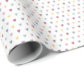 Kleine farbenfrohe Farbherzen Geschenkpapier (Rolleneckpunkt)