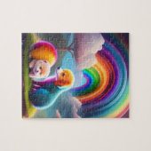 Kleine farbenfrohe Hunde im Maguc-Wald Puzzle (Horizontal)