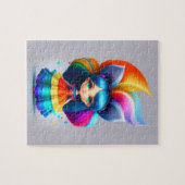 Kleine farbenfrohe Niedliche Fee Puzzle (Horizontal)