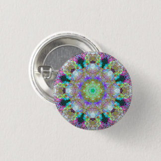 Kleine farbige Psychedelic Dreamy Mandala Schaltfl Button