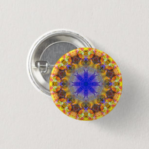 Kleine farbige Psychedelic Dreamy Mandala Schaltfl Button