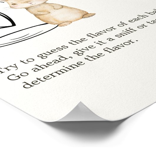 Kleine Farm AminalBaby Dusche Ratschlag Babynahrun Poster (Ecke)