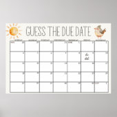 Kleine Farm Kinderzimmer Baby Dusche Datum Untersc Poster (Vorne)