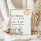 Kleine Farm Kinderzimmer Baby Shower Guess Spiel-Z Poster