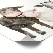 Kleine Farm Kinderzimmer Tiere Baby Dusche Gefalle Poster (Ecke)