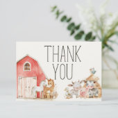 Kleine Farm Kinderzimmer Tiere Kinderdusche Danke (Stehend Vorderseite)