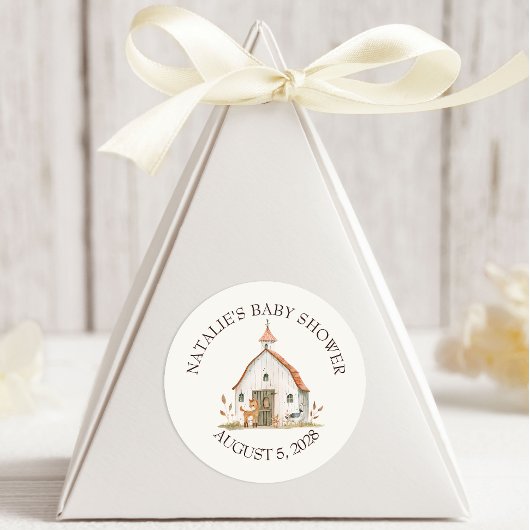 Kleine Farm Kinderzimmer Tiere Kinderdusche Runder Aufkleber