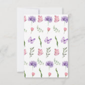 Kleine Favoriten für digitale Wildblume herunterla Einladung (Rückseite)