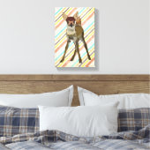 KLEINE FAWN- UND OWL-Leinwand Leinwanddruck (Insitu (Schlafzimmer))