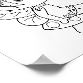 Kleine Fee auf einer Toadstocker Farbseite Poster (Ecke)