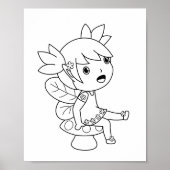 Kleine Fee auf einer Toadstocker Farbseite Poster (Vorne)