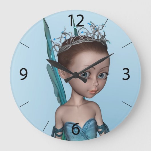 Kleine Fee Große Wanduhr (Vorderseite)