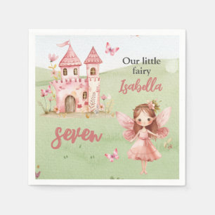 Kleine Fee Rosa Schloss Schmetterling jedes Alter  Serviette