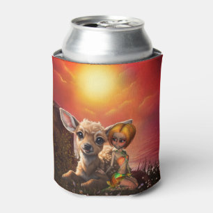 Kleine Fee und die niedliche Fawn. Dosenkühler