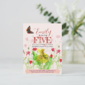 Kleine Fee und Mohnblumen Postkarte (Stehend Vorderseite)
