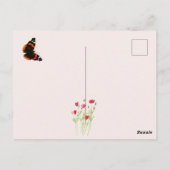 Kleine Fee und Mohnblumen Postkarte (Rückseite)