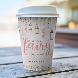 Kleine Fee verzaubert Pink Baby Dusche Pappbecher