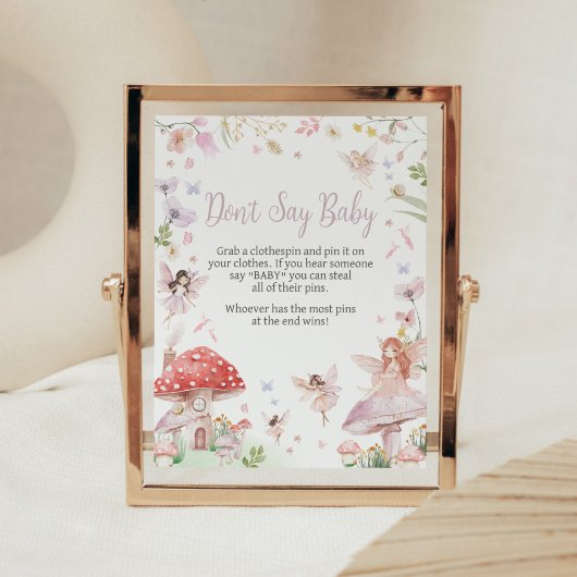 Kleine Fee Whimsical Baby Dusche Sage Baby nicht Poster