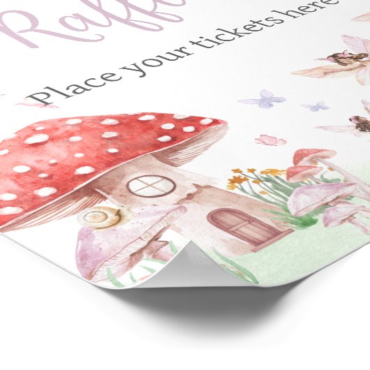 Kleine Fee Whimsical Babydusche Windelwanne Poster (Ecke)