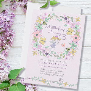 Kleine Feen-Launenhaftes Blumenmädchen-Geburtstags Einladung