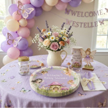 Kleine Feen-Pastell-Blumen-Mädchen-Baby-Party