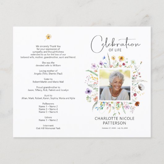 KLEINE Feier zum Foto der Beerdigung Flyer (Vorne)