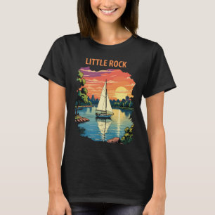 Kleine Felsen Arkansas Fluss Retro-Reise T-Shirt