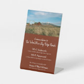 Kleine Ferienwohnung WIFI Zugang - Individuelles F Sockelschild (Vorderseite)