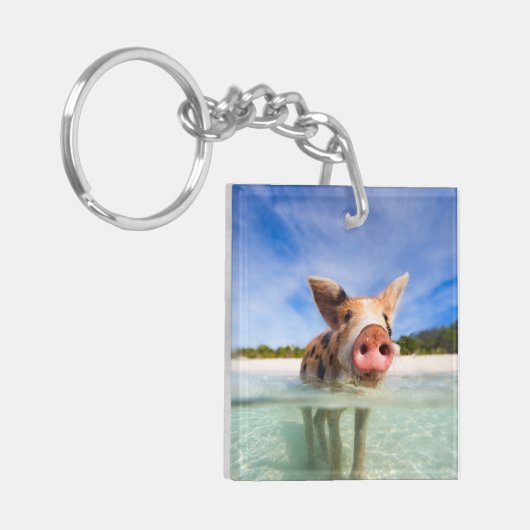 Kleine Ferkel Schlüsselanhänger (Vorderseite links)