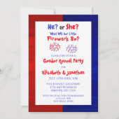 Kleine Feuerarbeit amerikanische Gender-Enthüllung Einladung (Vorderseite)