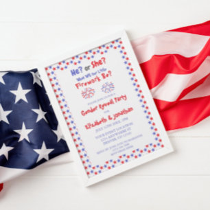 Kleine Feuerarbeit Amerikanische Genderoffenbarung Einladung