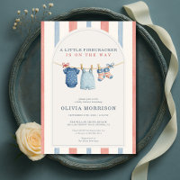 Kleine Feuerwerk patriotische Streifen Baby Shower
