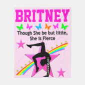 KLEINE FIERCE GYMNAST PERSONALISIERT FLEECKET FLEECEDECKE (Vorderseite)